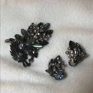 Clip-On Earring and Brooch Set